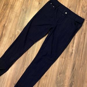 2XL Yelete Navy Blue Fleece Jeggings